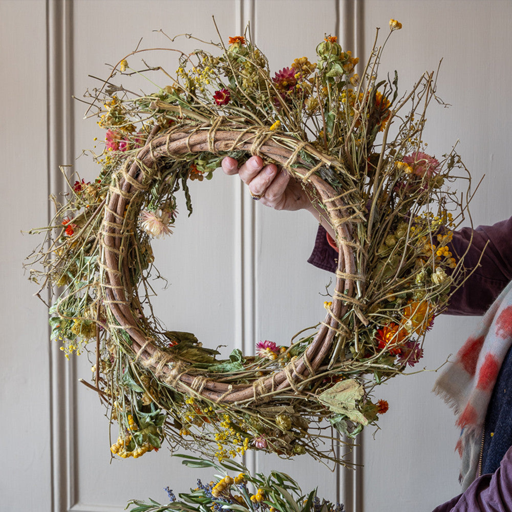 Strawflower & Hops Wreath