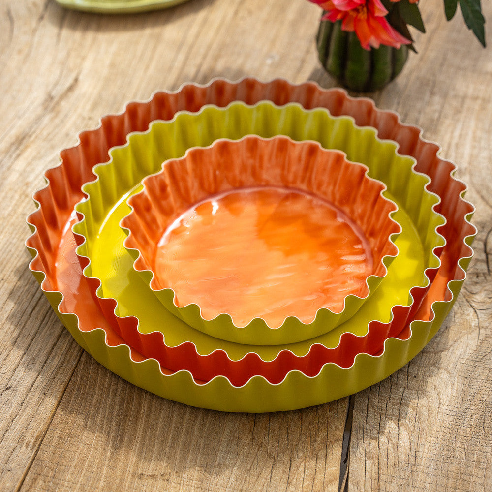 Oxaca Market Fluted Metal trays