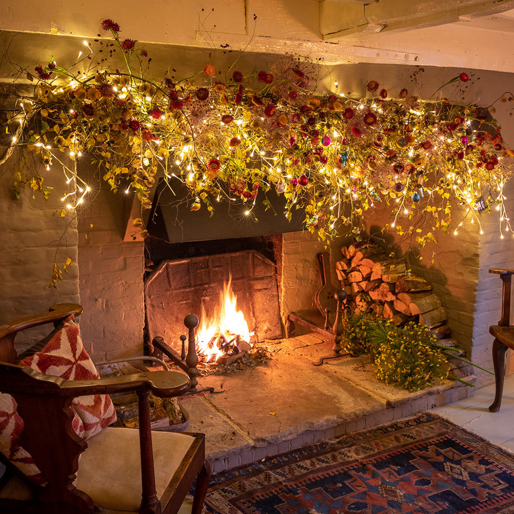 Gold Branch Garland with Lights