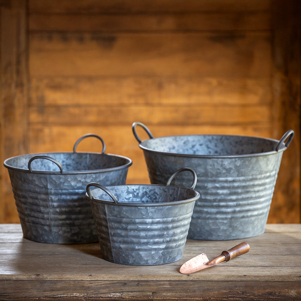 Zinc Garden Planters