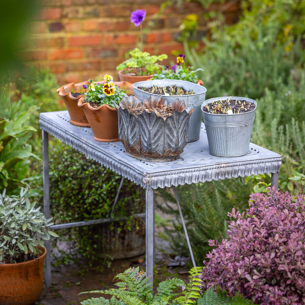 Scalloped Metal Table