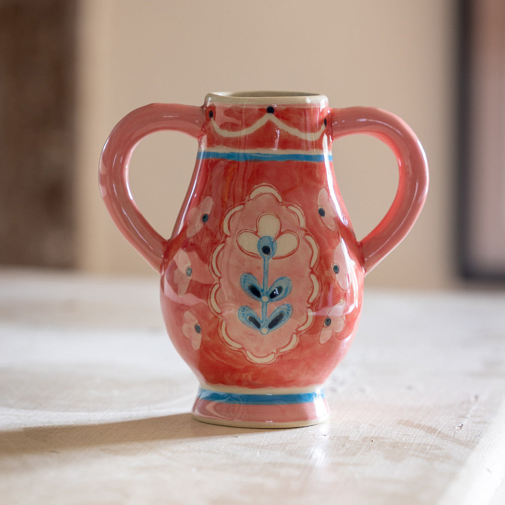 Raspberry Bloomsburyish Vase
