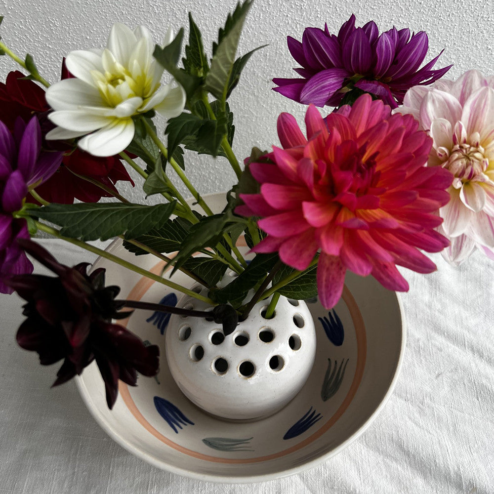 Sarah Raven Ceramic Flower Frog