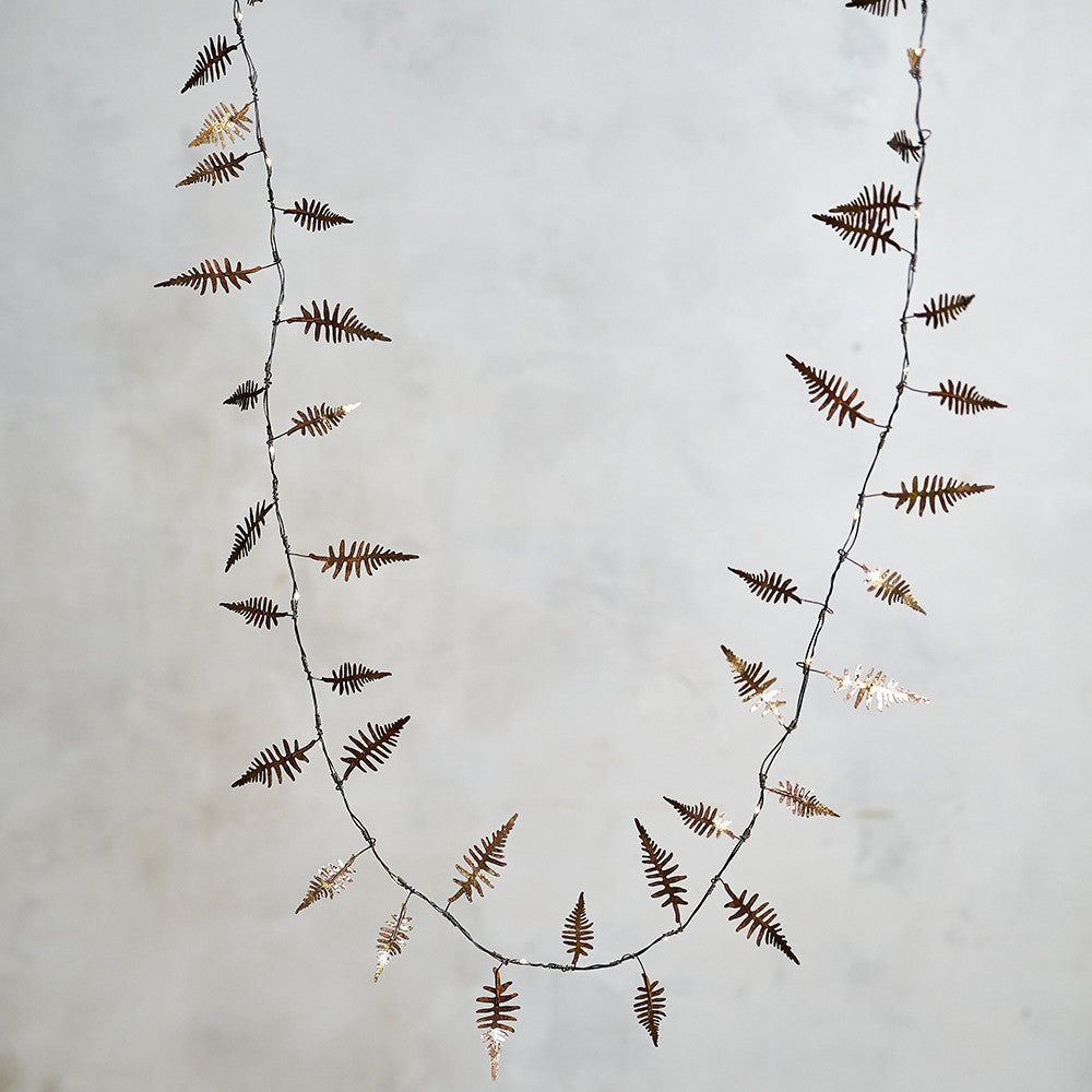 Golden Fern Lit Garland
