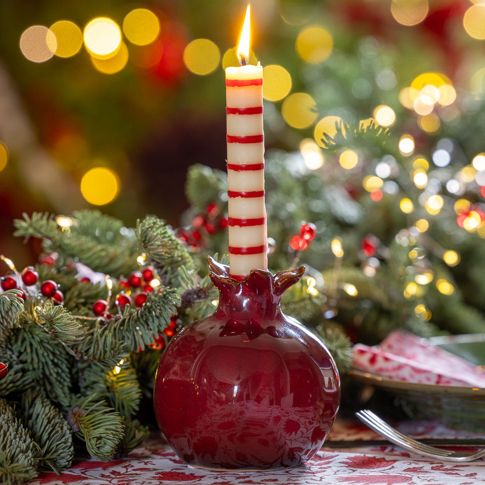 Ceramic Pomegranate Candleholder