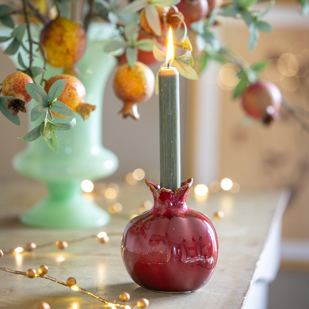 Ceramic Pomegranate Candleholder