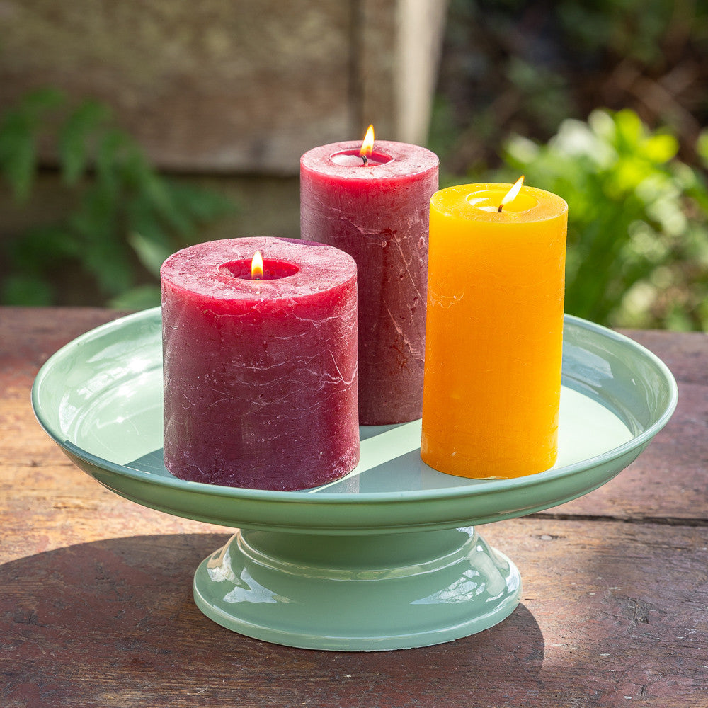 Autumn Colour Pillar Candle Set