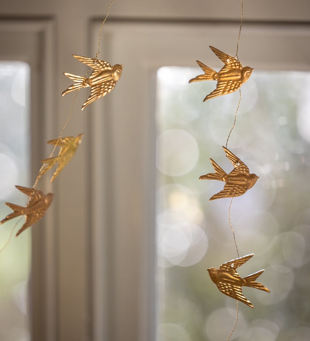 A Flight of Golden Birds Garland