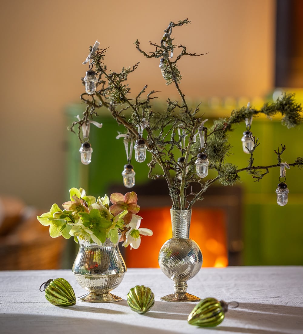 Antique-look Silver Vases