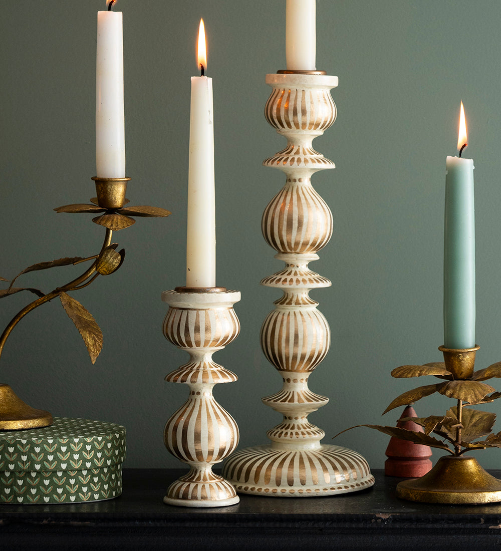 Butterscotch Stripe Candleholder