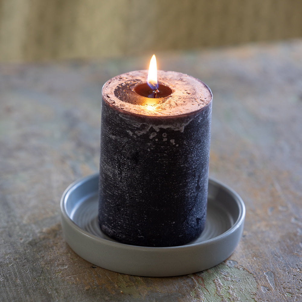 By the Fire Embers Scented Candle & Plate Set