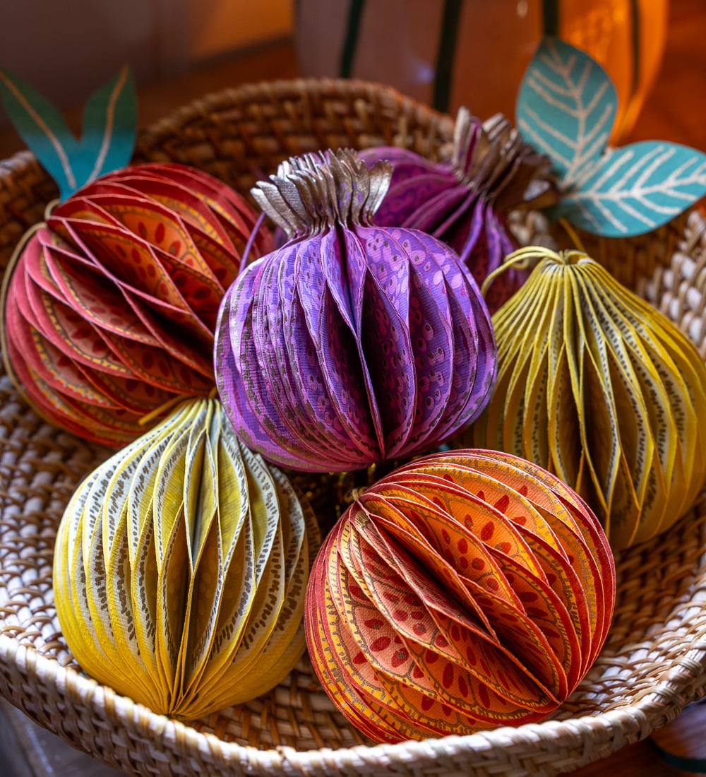 Christmas Market Fruit Paper Decorations
