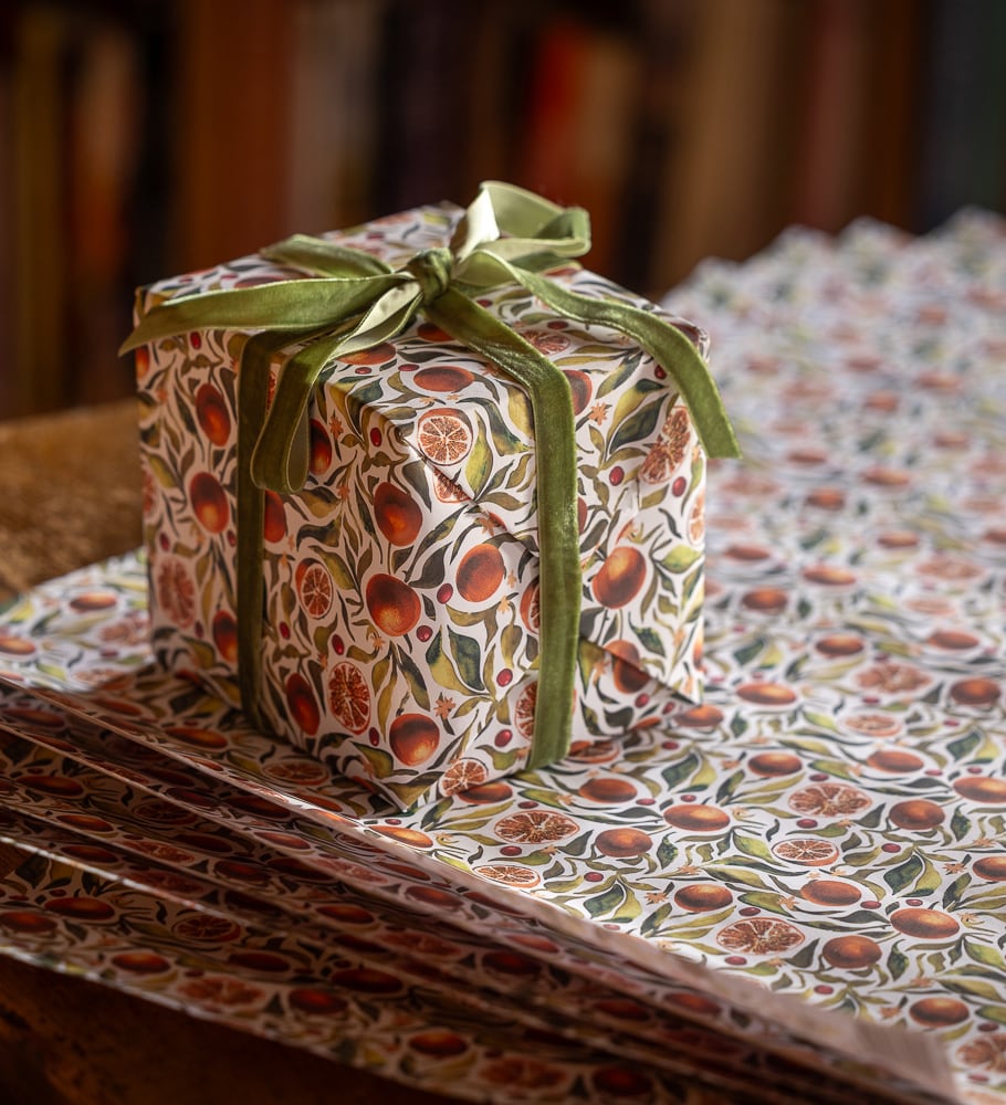 Clementines Under the Tree Wrapping Paper