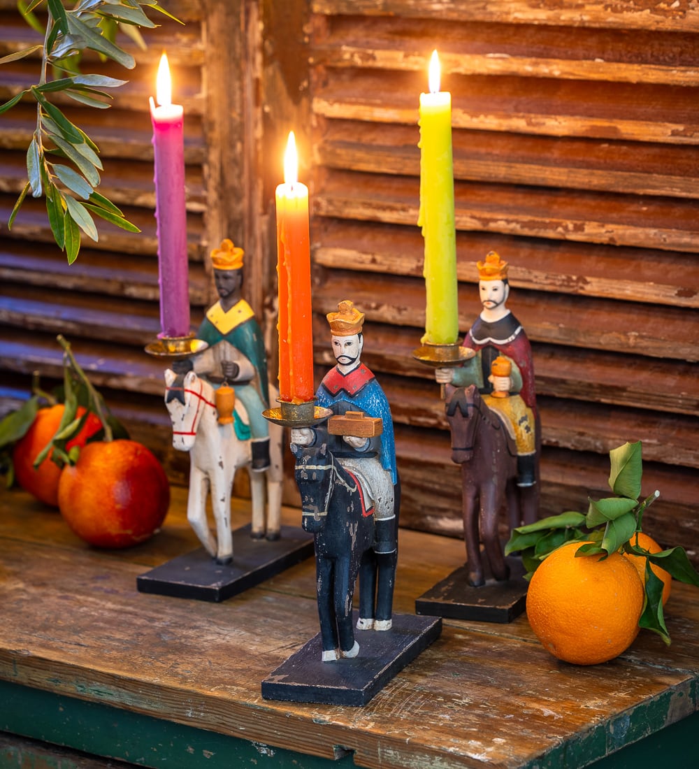 Follow the Star Three Wise Men Candleholders