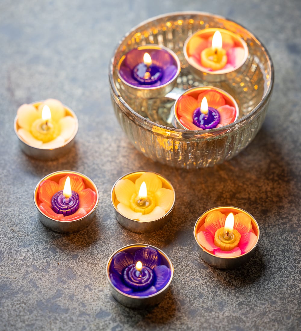 Jewel Anemone Flower Tealights