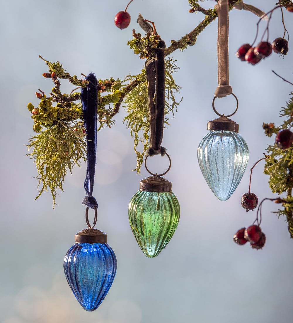Little Jewel Gourd Decorations with Velvet Loops