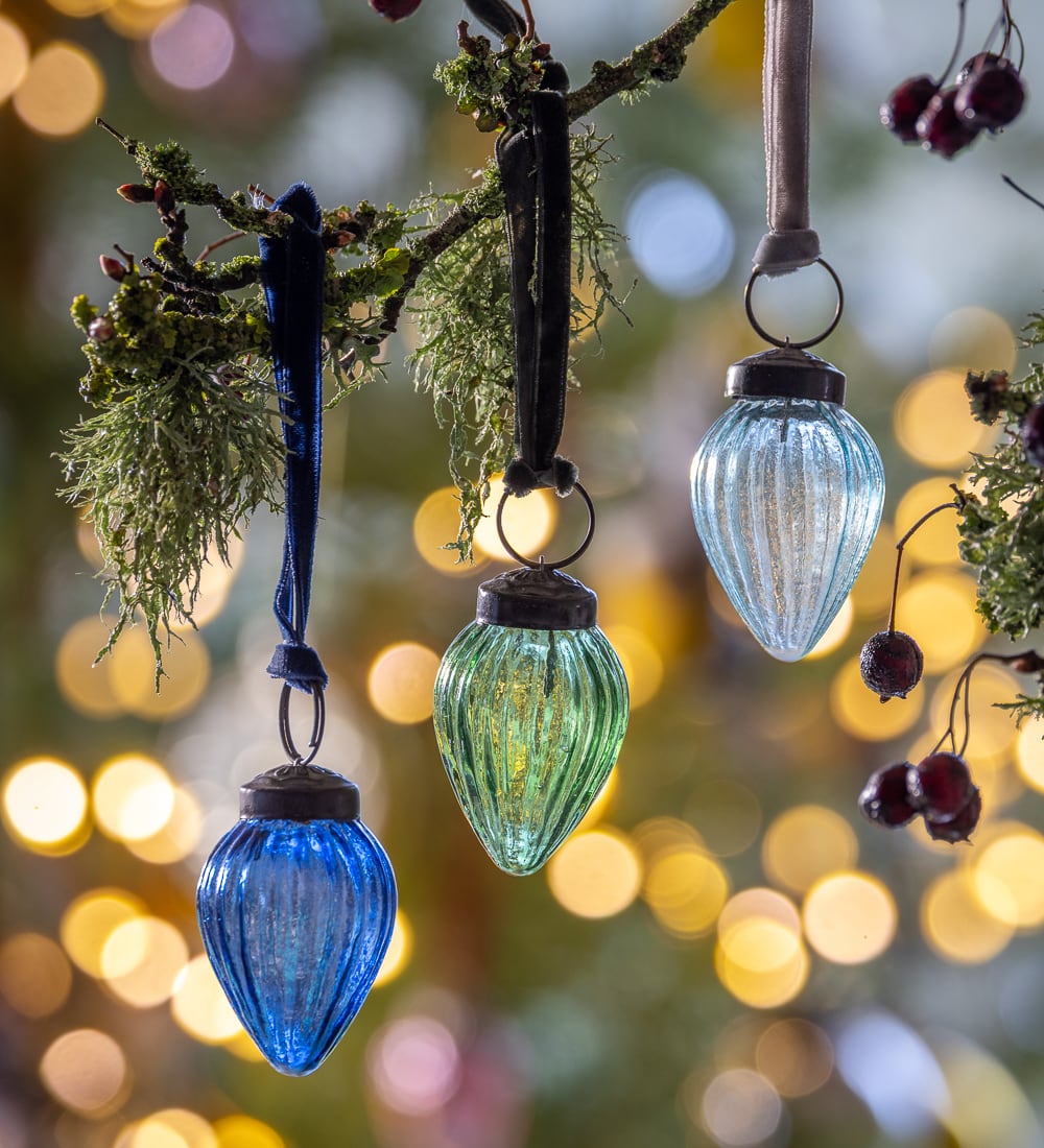 Little Jewel Gourd Decorations with Velvet Loops