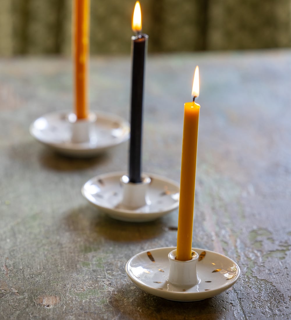 St Eval Candle holder with Gold Flecks for Mini Candles