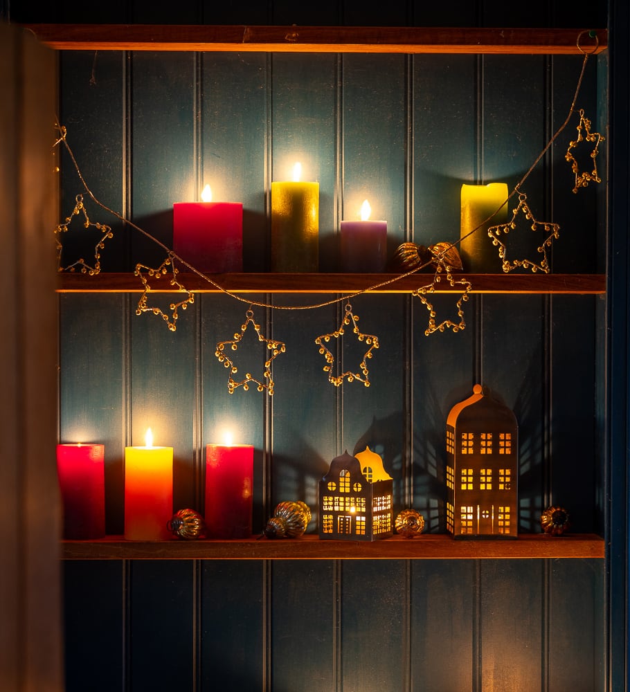 Stars & Bells Golden Christmas Garland