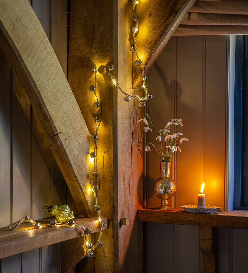 Twinkle & Jingle Silver Bell Light Garland