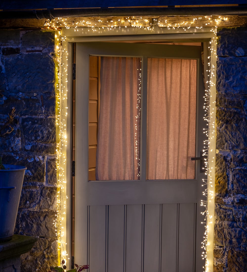 Welcome Home Warm White Door Garland