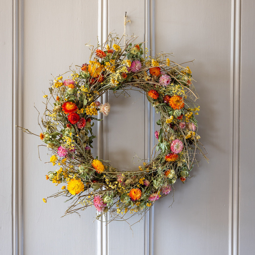Strawflower & Hops Wreath