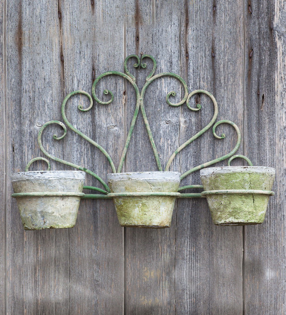 Antiqued Whitestone Pots and Saucers