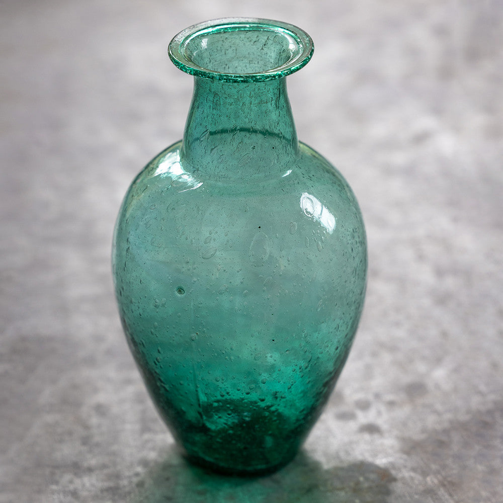 Recycled Glass Teal Vase
