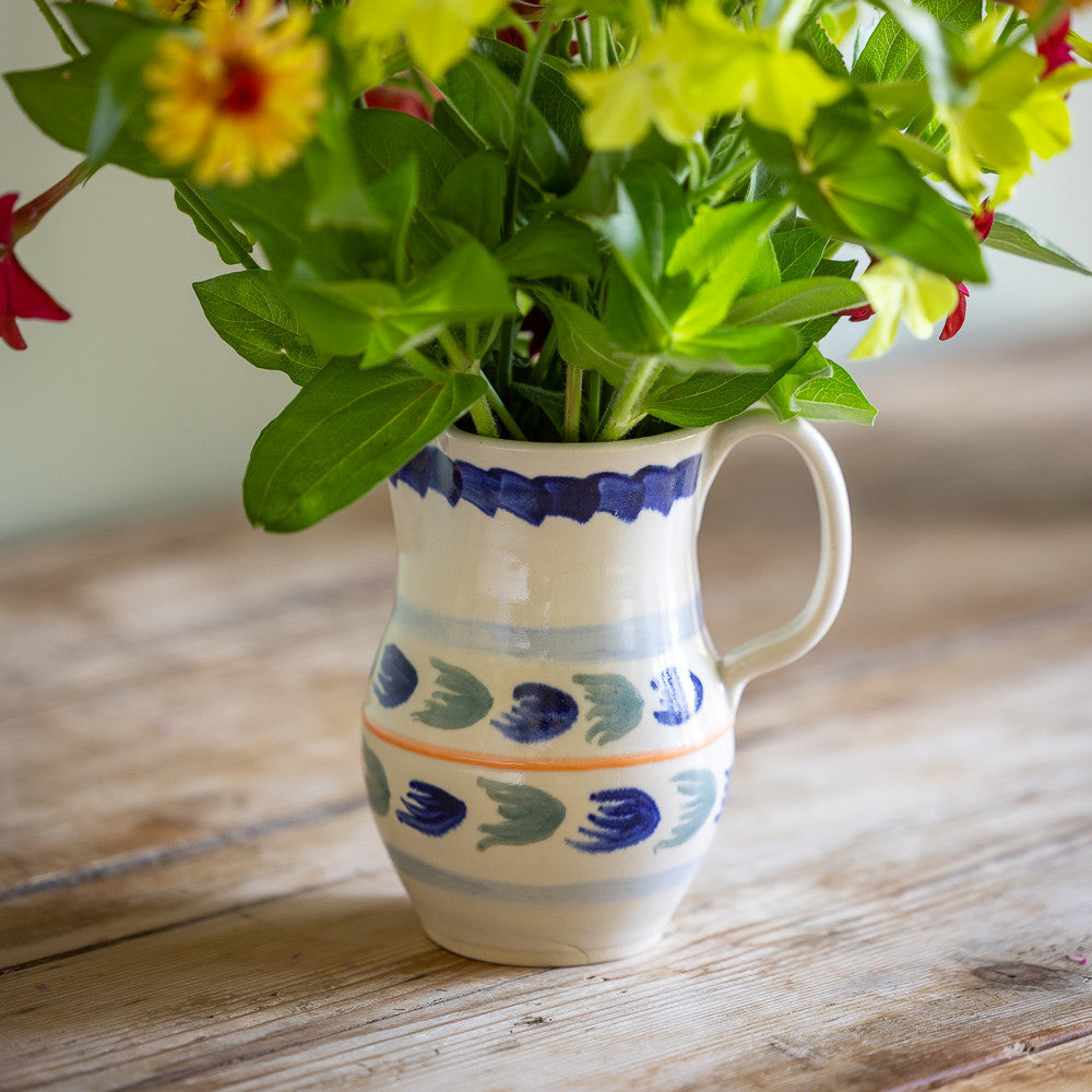 Sarah Raven Blue Green Jug | Exclusive & Handmade