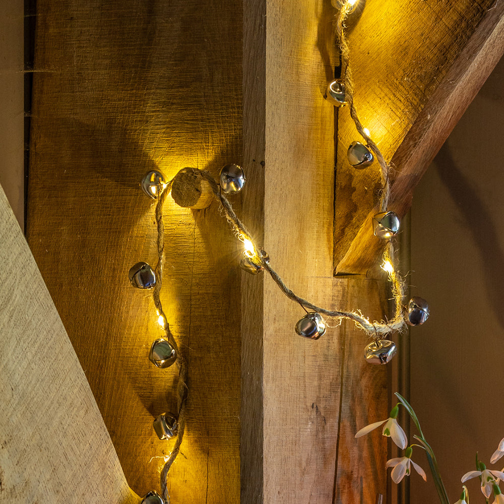 Twinkle & Jingle Silver Bell Light Garland
