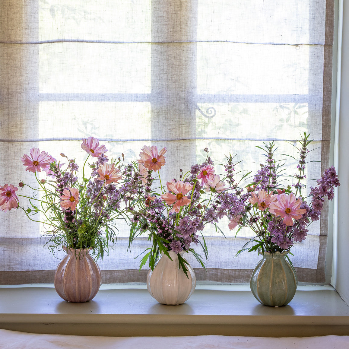 White Poppy Seed Head Vase