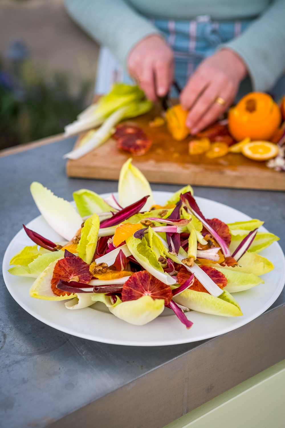 Chicory and blood orange salad