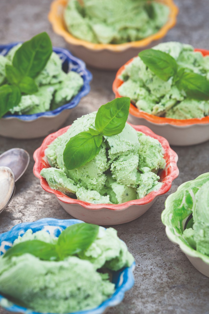 Basil ice cream