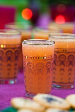 Asolano cocktail in a Moroccan-style glass