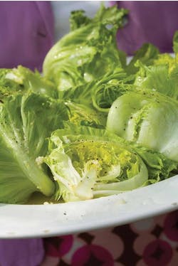 Lettuce hearts with hot butter