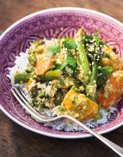 green thai autumn vegetable curry