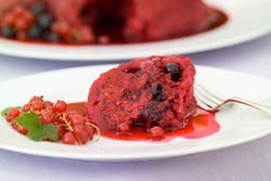 Juicy summer pudding