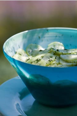 Marinated cucumber and dill salad recipe