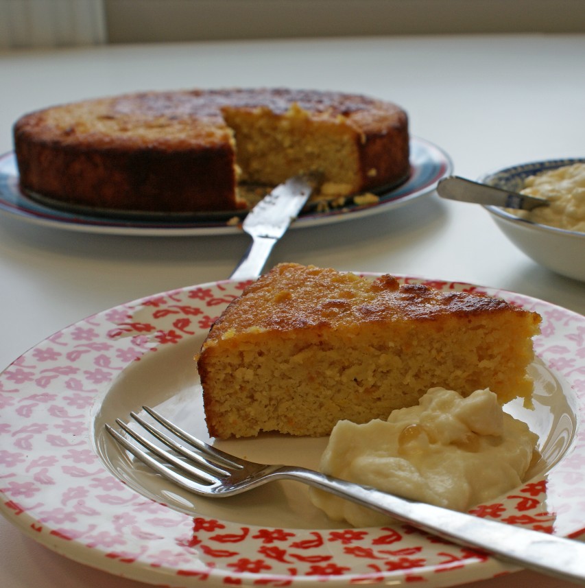 Orange & lemon cake with marmalade cream