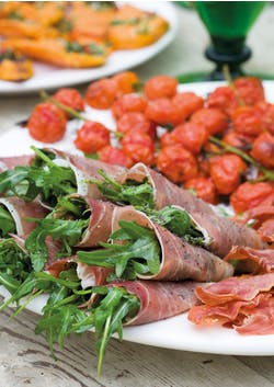 prosciutto and rocket rolls