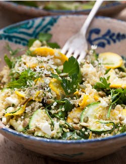 quinoa, courgette and lemon salad