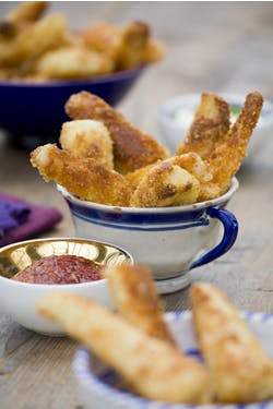 roast parsnips rolled in parmesan 