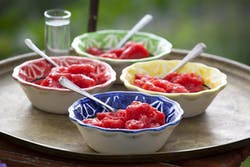 strawberry and orange granita 