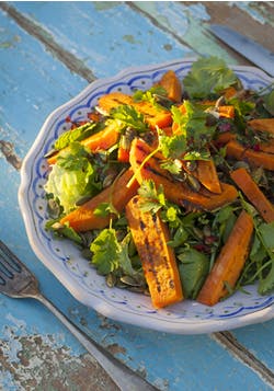 Sweet potato tagliata