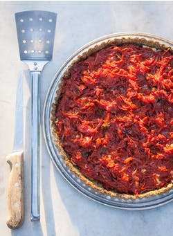 tomato tart with poppy seed pastry 