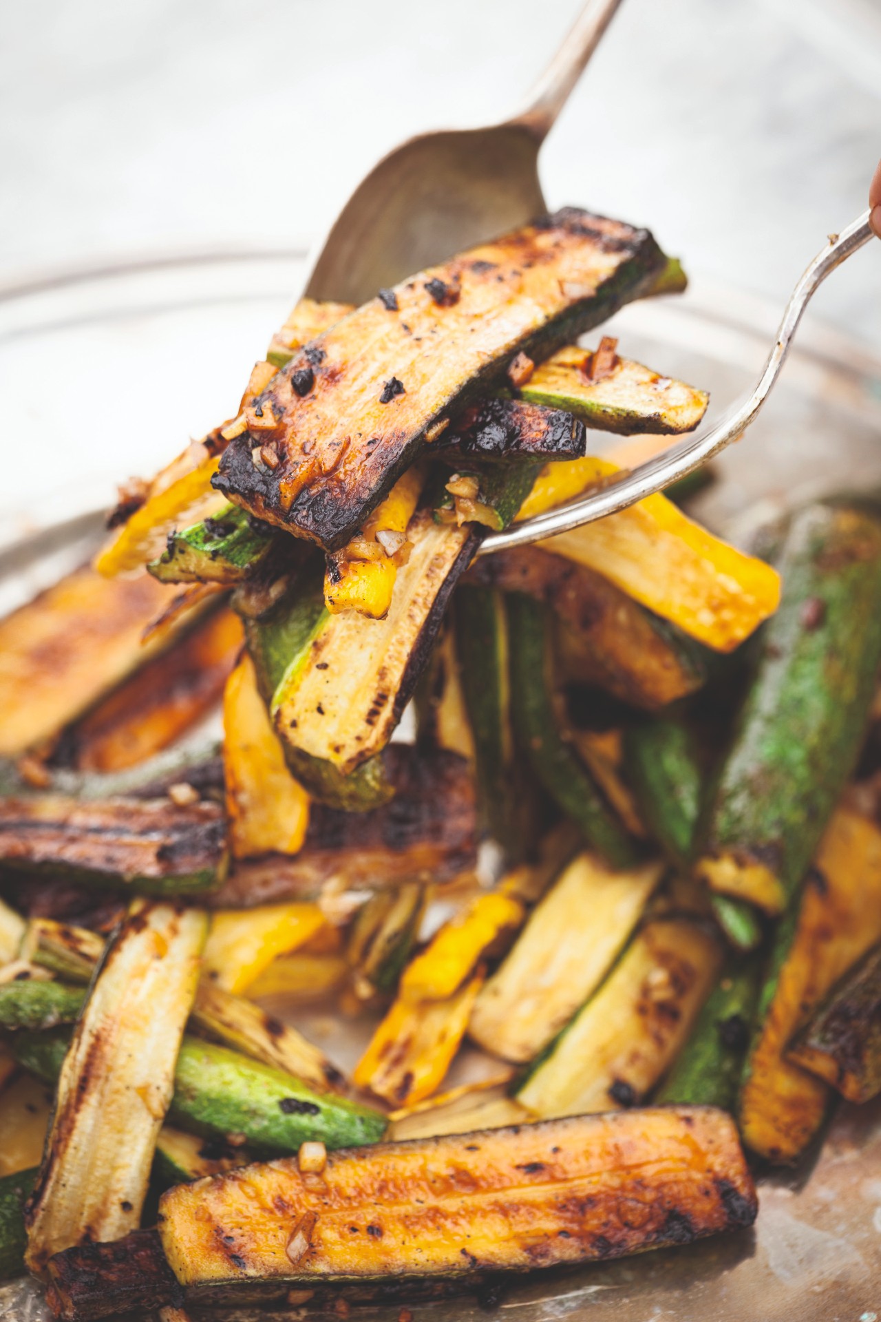 Japanese griddled courgettes