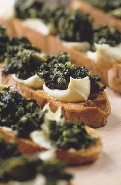 Winter greens crostini 